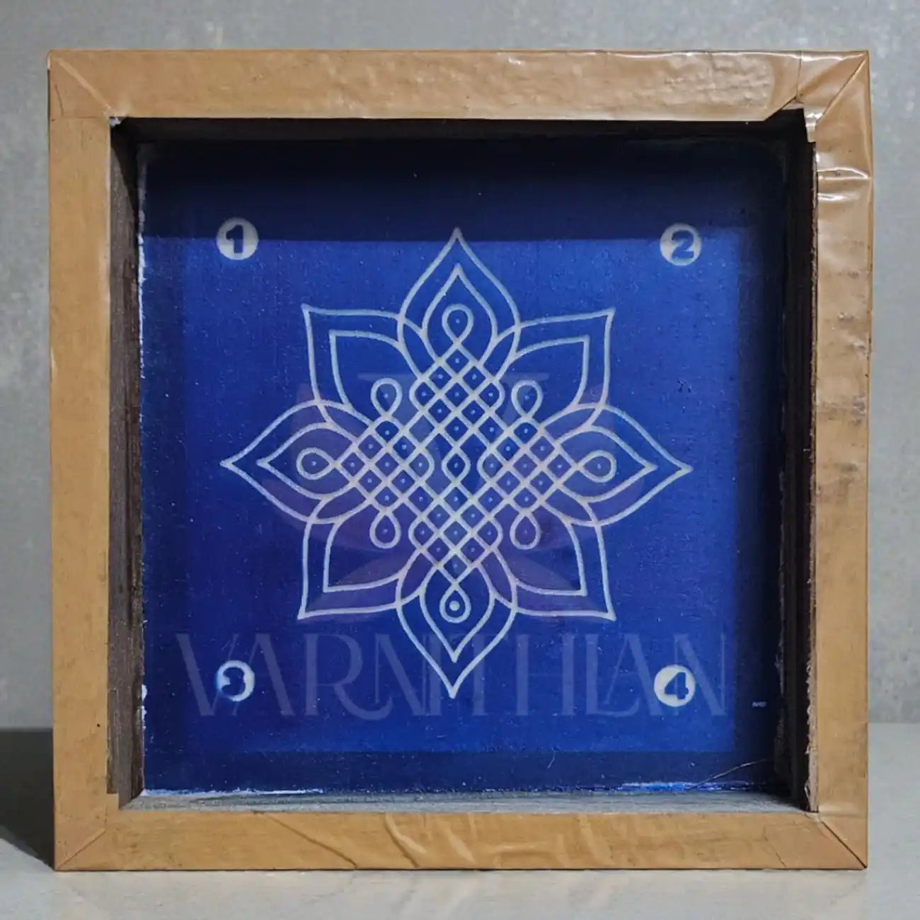 Flower sikku kolam 5X5 Kolam Stencils