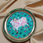 Elegant brass plates with timeless Pichwai design | perfect for pooja and gifting