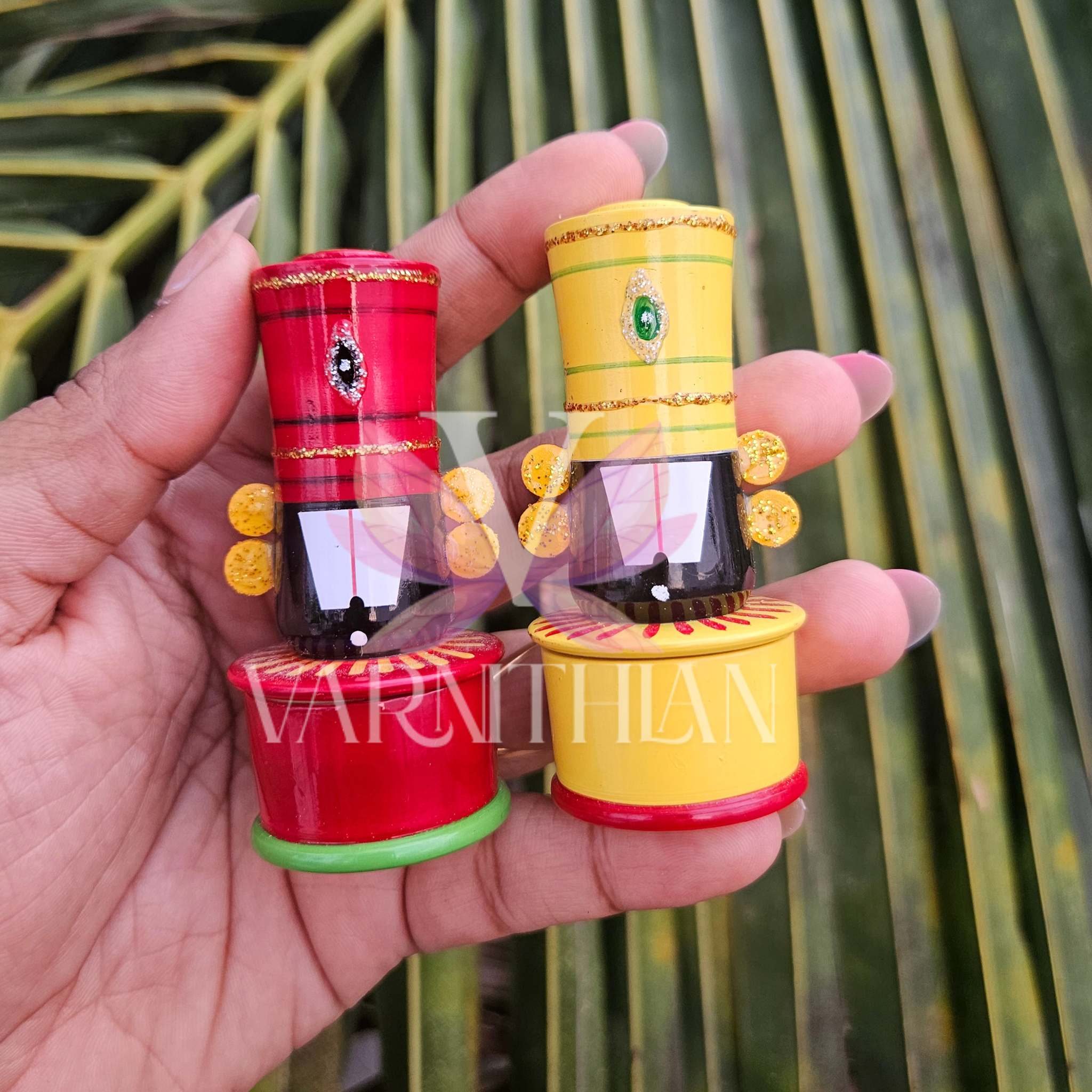 Etikoppaka Wooden Perumal Manjal Kumkum Holder