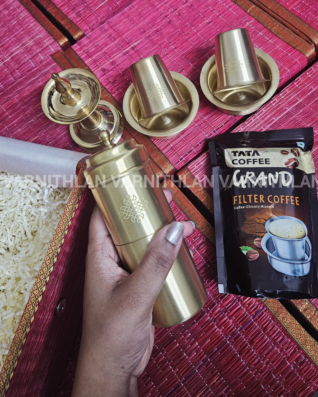 Classy Brass filter coffee hamper