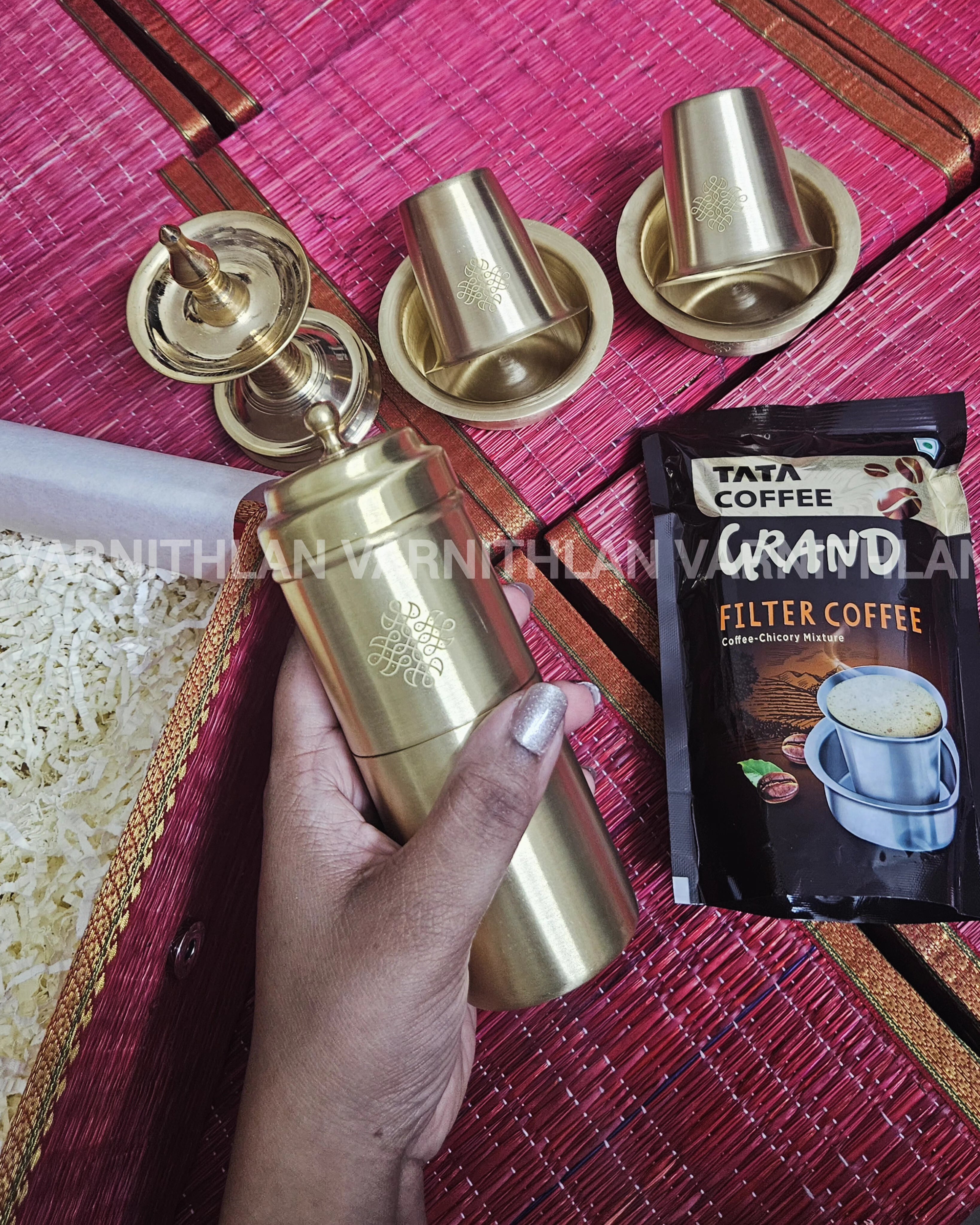 Classy Brass filter coffee hamper