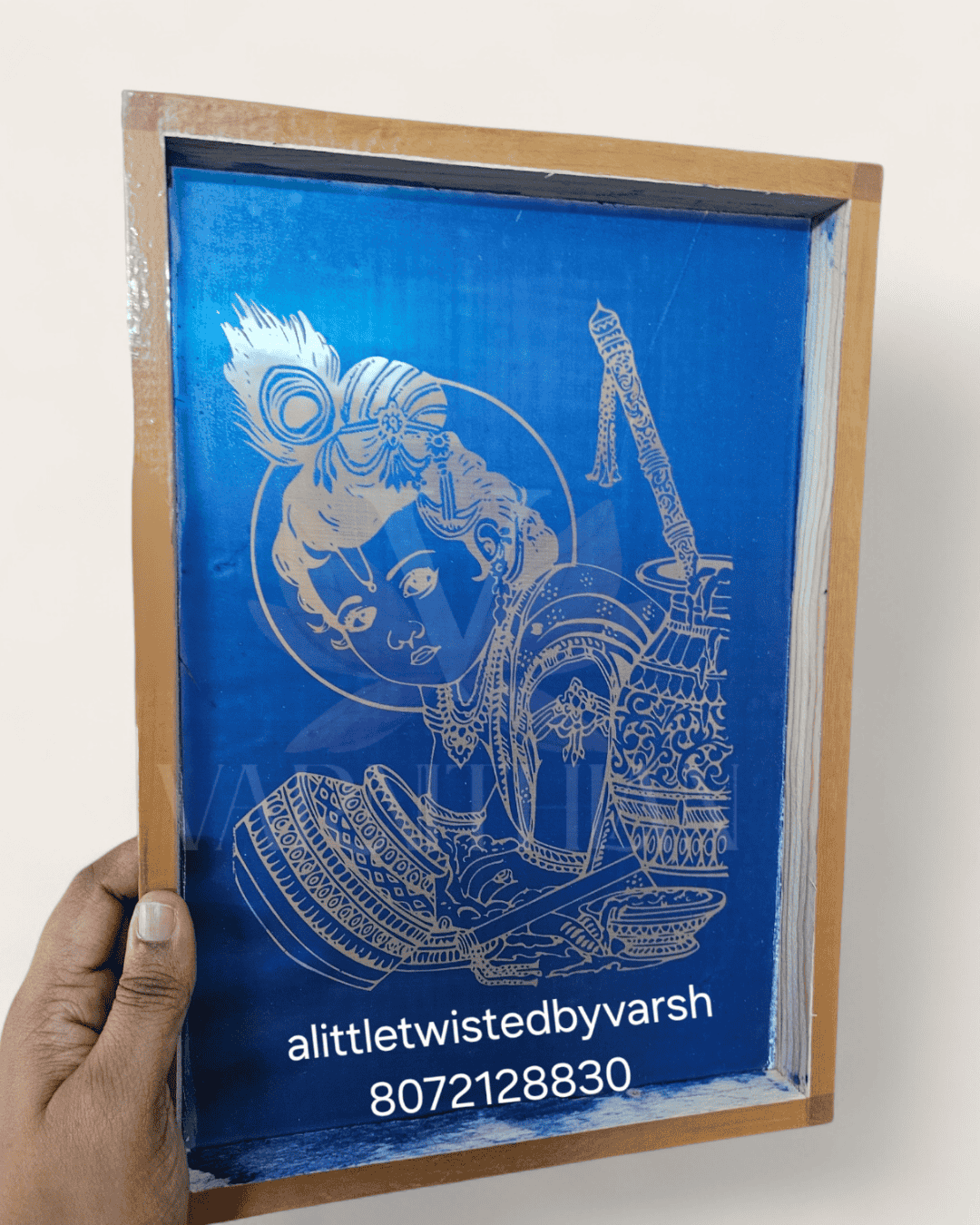 Krishna 14x11" Kolam Stencils